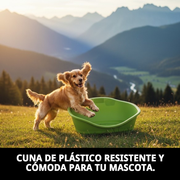 Cuna Plástico N.3 65x42x30cm para Mascotas Cómoda y Resistente