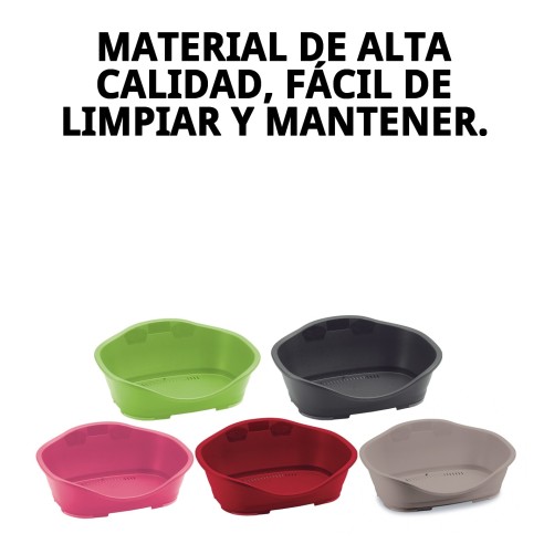 Cuna Plástico N.3 65x42x30cm para Mascotas Cómoda y Resistente