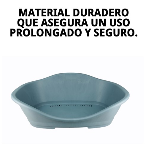 Cuna Plástico N.5 78x51x36 cm para Mascotas Comoda y Resistente