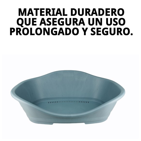 Cuna Plástico N.5 78x51x36 cm para Mascotas Comoda y Resistente