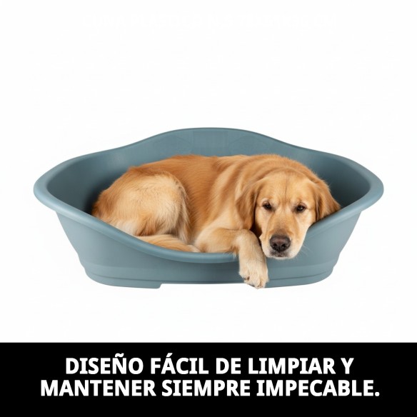 Cuna Plástico N.5 78x51x36 cm para Mascotas Comoda y Resistente