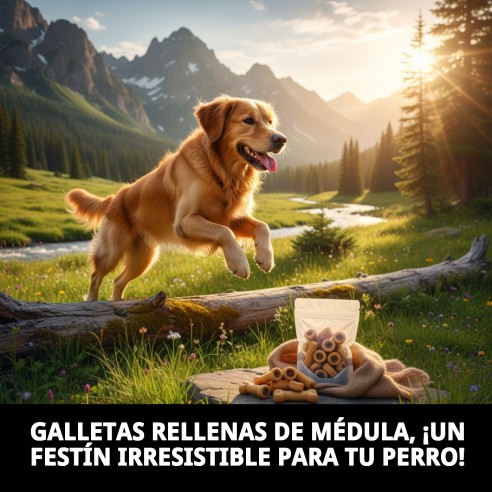 Galletas Rellenas Médula 400g - Snack Irresistible para Perros