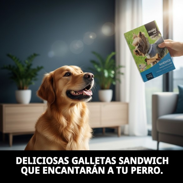 Galletas Sandwich Relleno para Perros - 400g Nutrición Saludable
