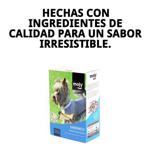 Galletas Sandwich Relleno para Perros - 400g Nutrición Saludable
