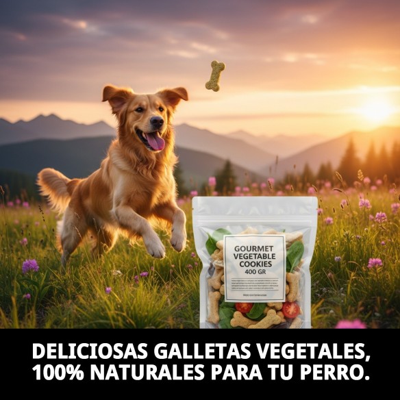 Galletas Gourmet Vegetales para Perros - Sabor y Salud 400g