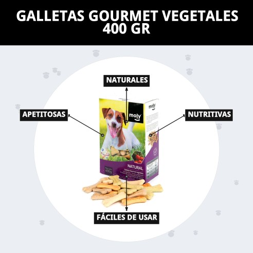 Galletas Gourmet Vegetales para Perros - Sabor y Salud 400g