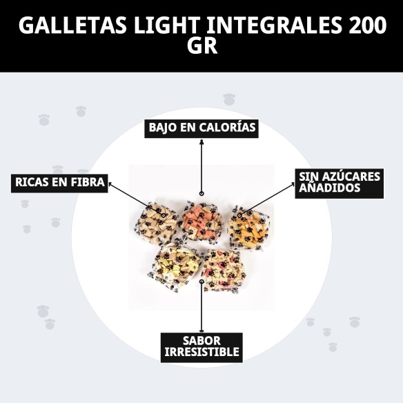 Galletas Light Integrales para Perros - Nutrición Saludable 200g