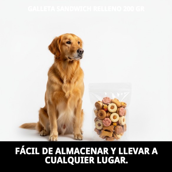 Galletas Sandwich para Perros: Nutrición y Sabor 200g
