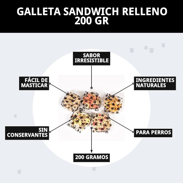 Galletas Sandwich para Perros: Nutrición y Sabor 200g