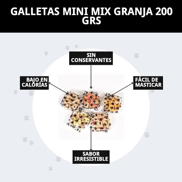 Galletas Mini Mix Granja para Perros - Sabor y Salud 200g