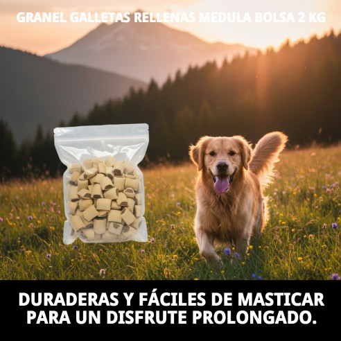 Galletas Rellenas de Médula 2 kg - Snack Irresistible para Perros