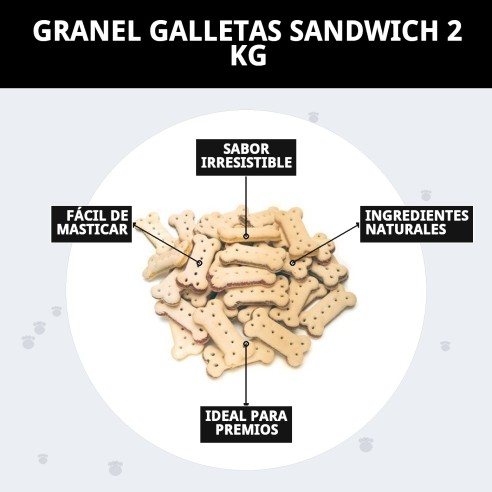 Galletas Sandwich para Perros 2 kg - Snack Nutritivo y Rico