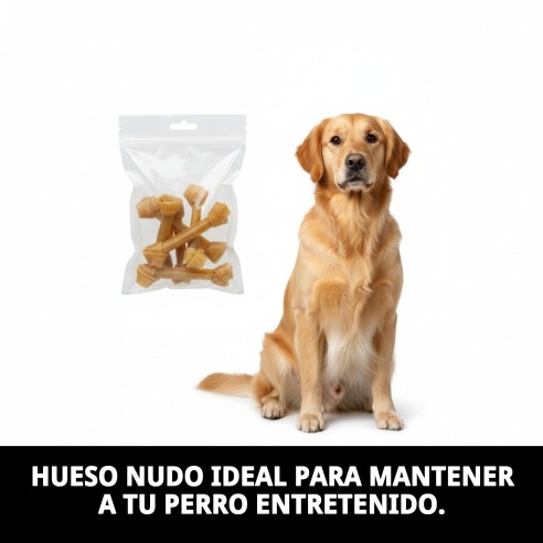Huesos Nudo Moly para Perros - Snack Saludable 10 uds