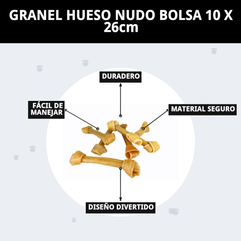 Huesos Nudo Moly para Perros - Snack Saludable 10 uds