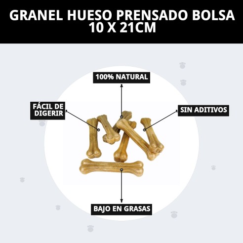 Hueso Prensado Granel - Bolsa 10 uds para tu Mascota