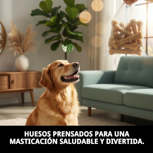 Hueso Prensado Granel 5 Uds - Snack Saludable para Mascotas