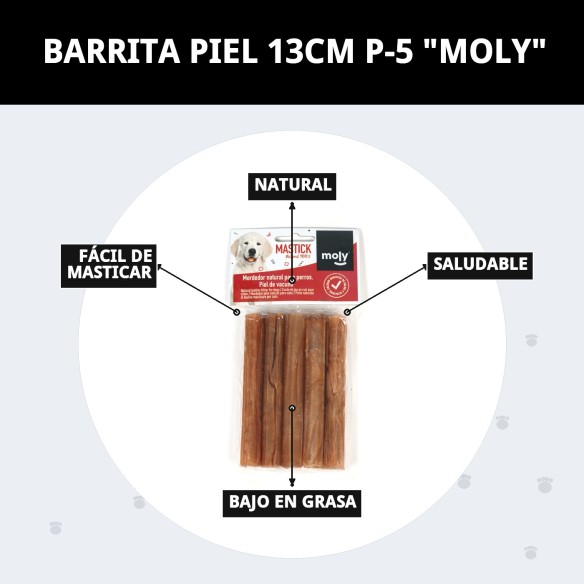 Barritas de piel para perros Moly 13cm - Snack saludable