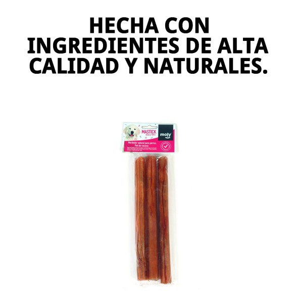 Barritas de Piel Moly para Perros 25cm - Snack Saludable