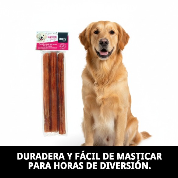 Barritas de Piel Moly para Perros 25cm - Snack Saludable