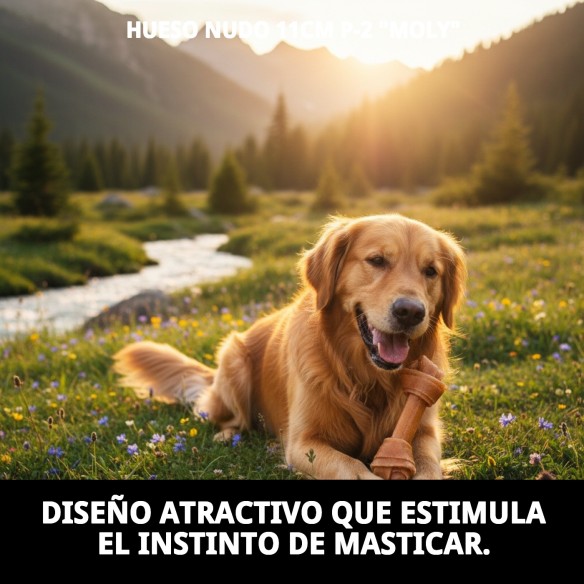 Hueso Nudo Moly 11cm: Snack Saludable para Perros