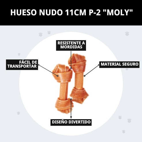 Hueso Nudo Moly 11cm: Snack Saludable para Perros