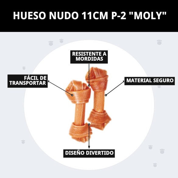 Hueso Nudo Moly 11cm: Snack Saludable para Perros