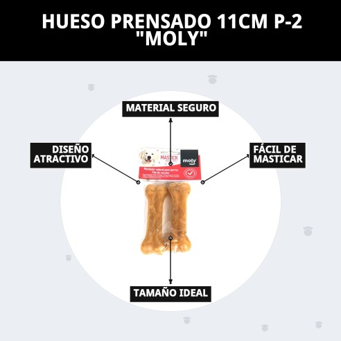 Hueso Prensado Moly 11cm: Salud y Diversión para tu Perro
