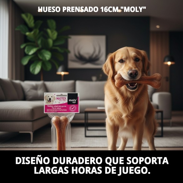 Hueso Prensado Moly 16cm: Delicia y Cuidado Dental para Perros
