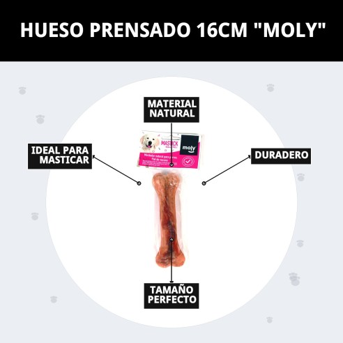 Hueso Prensado Moly 16cm: Delicia y Cuidado Dental para Perros
