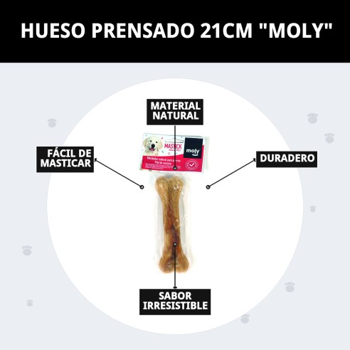 Hueso Prensado Moly 21cm: Golosina y Juguete para Perros