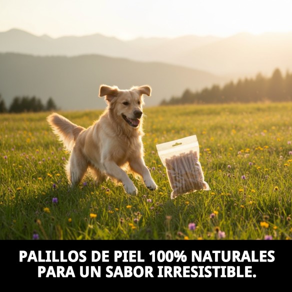 Palillo de Piel 7/8MM - Bolsa 100 Unidades para Mascotas
