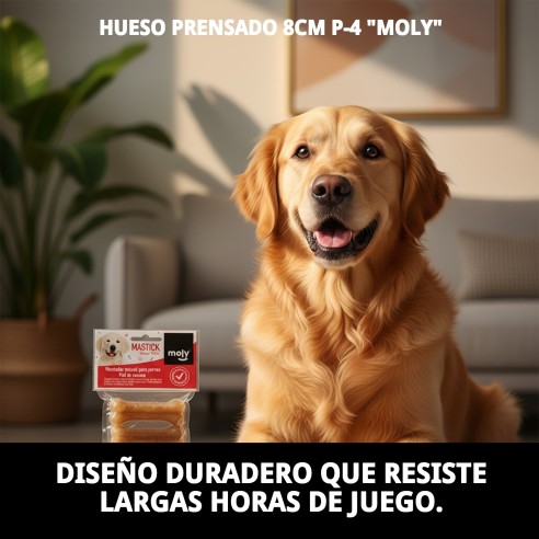 Hueso Prensado 8cm P-4 "Moly" para Mascotas Divertido