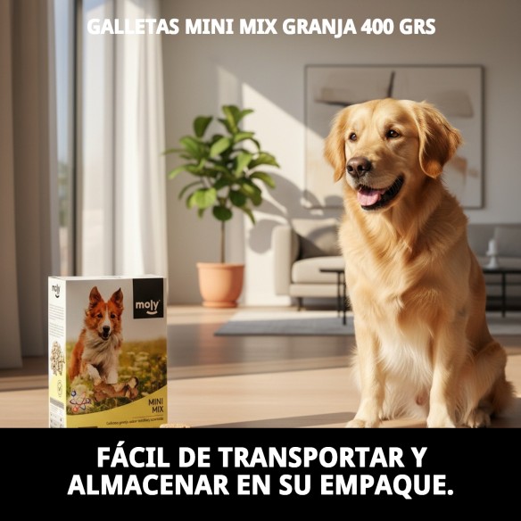 Galletas Mini Mix Granja para Perros - Sabor Vainilla y Caramelo