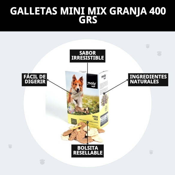Galletas Mini Mix Granja para Perros - Sabor Vainilla y Caramelo