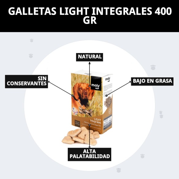 Galletas Light Integrales para Perros 400g - Salud y Sabor