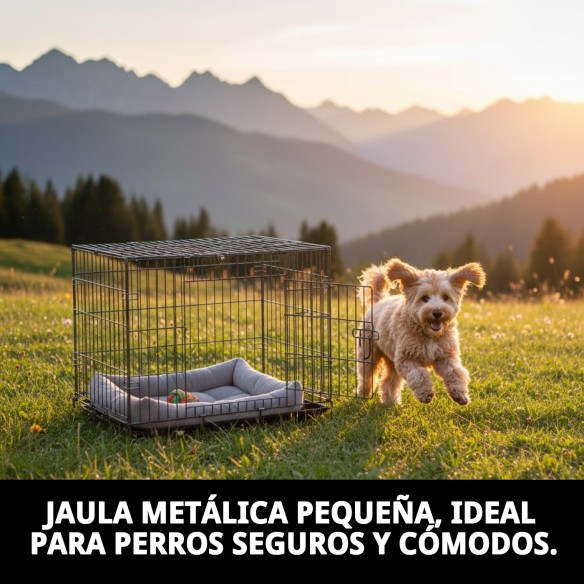 Jaula Metálica Pequeña 61x44x50 cm - Comodidad y Seguridad