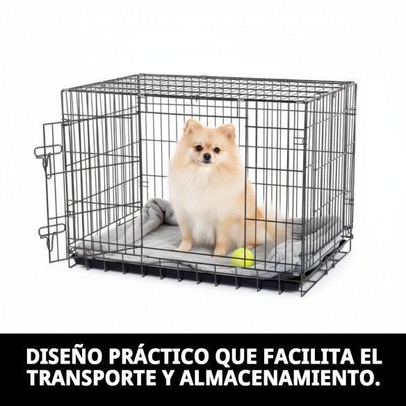 Jaula Metálica Pequeña 61x44x50 cm - Comodidad y Seguridad