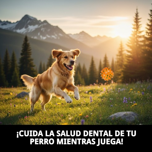 Pelota Dental Vinilo 8,5cm: Juguete Ideal para Mascotas