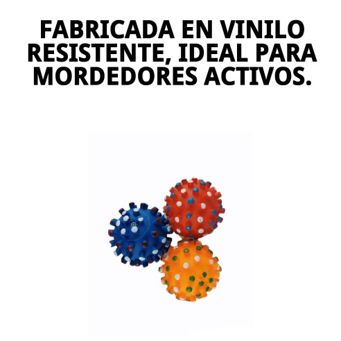 Pelota Dental Vinilo 8,5cm: Juguete Ideal para Mascotas
