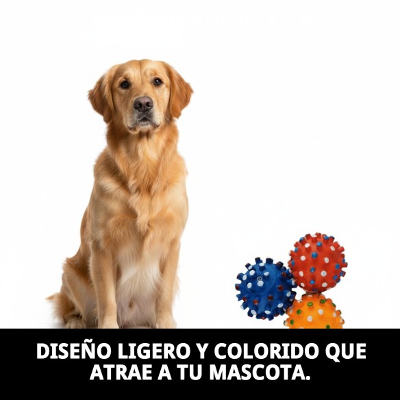 Pelota Dental Vinilo 8,5cm: Juguete Ideal para Mascotas