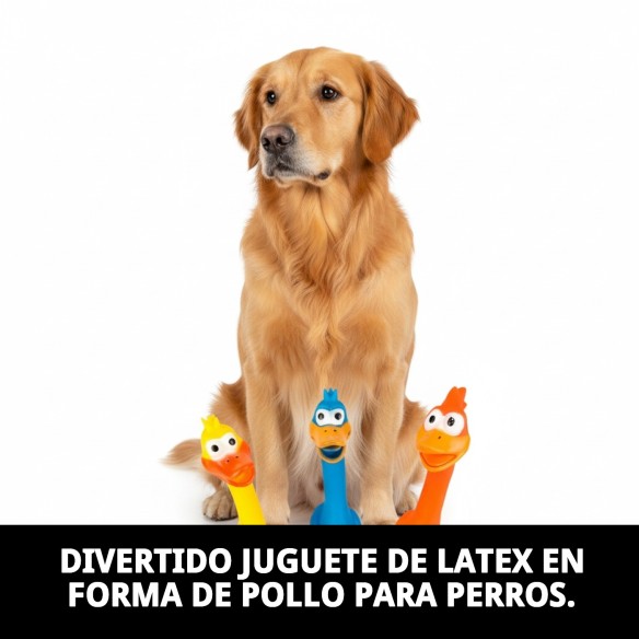 Juguete de Latex Pollo Funny para Perros - 28cm Divertido