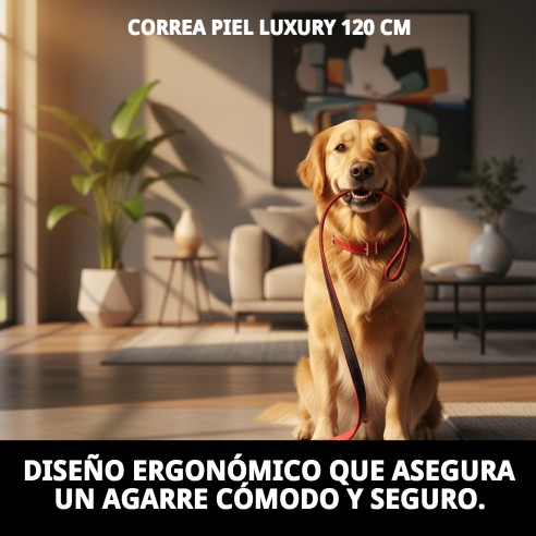 Correa de Piel Luxury 120 cm - Estilo y Calidad para Tu Mascota