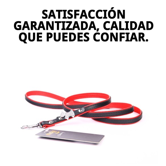 Correa de Piel Luxury Joya 120 cm en Color Rojo