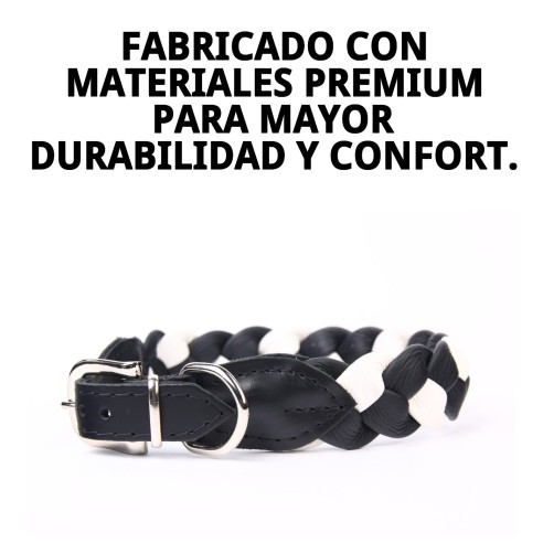 Collar Luxury Trenzado de Piel 50 cm para Mascotas