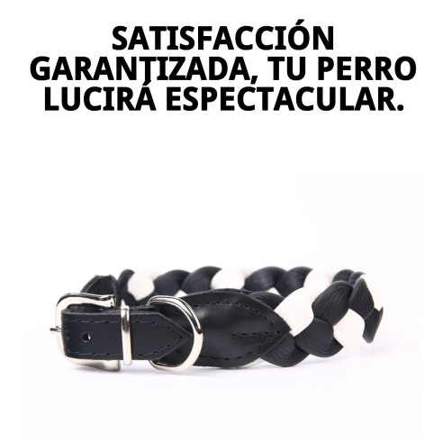 Collar Luxury Trenzado de Piel 50 cm para Mascotas