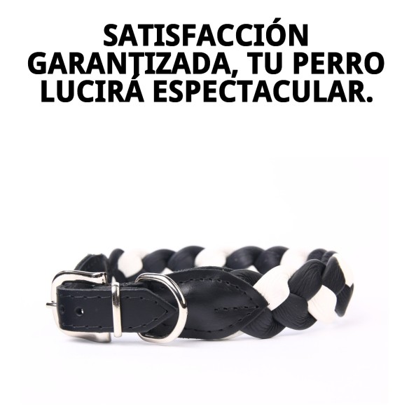 Collar Luxury Trenzado de Piel 50 cm para Mascotas