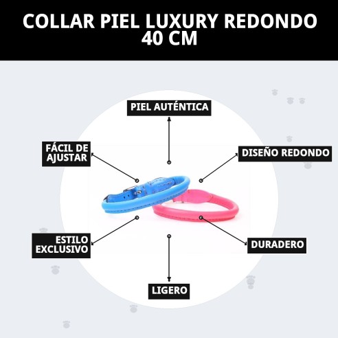 Collar Piel Luxury Redondo 40 cm - Estilo y Elegancia