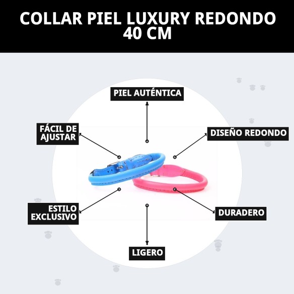 Collar Piel Luxury Redondo 40 cm - Estilo y Elegancia