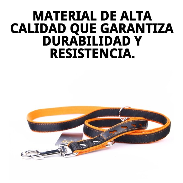 Ramal Piel Luxury Reflectante 220 cm para Mascotas