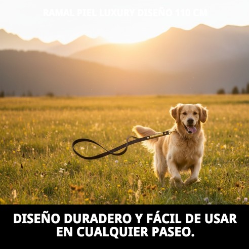 Ramal Piel Luxury 110 cm - Elegancia y Durabilidad para tu Mascota